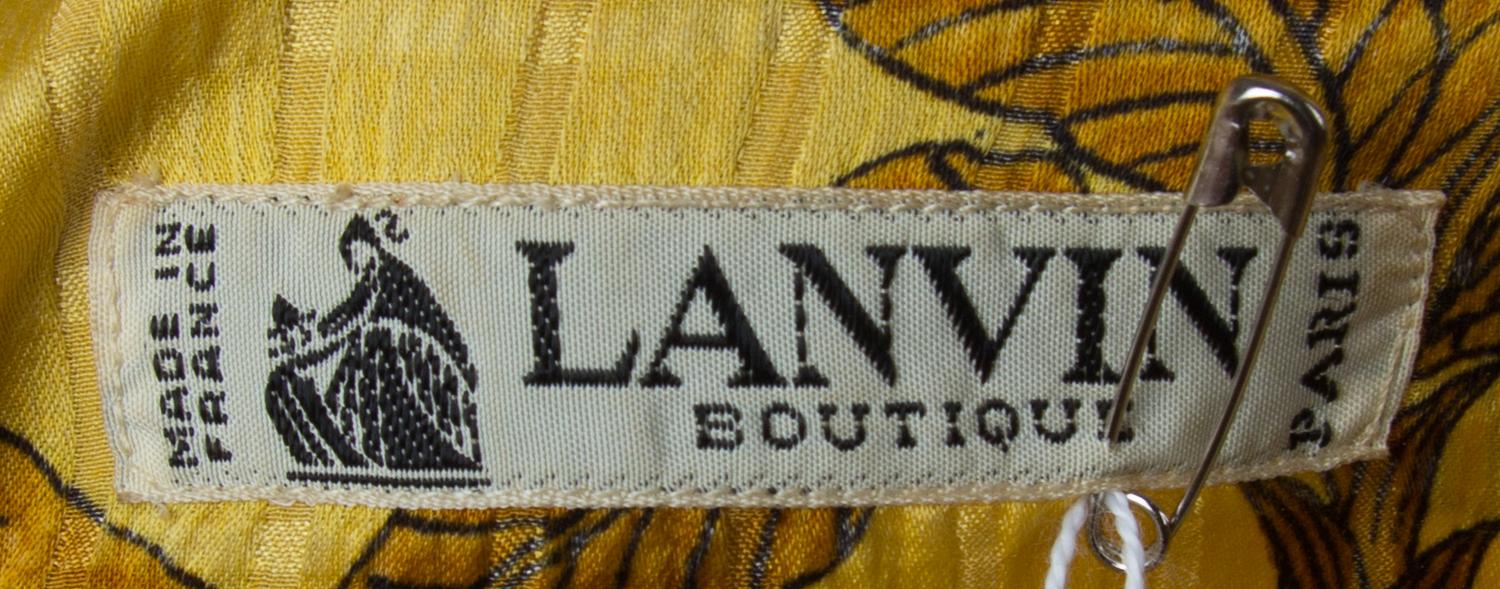 A Lanvin Yellow Chinoiserie Silk Pant Ensemble,