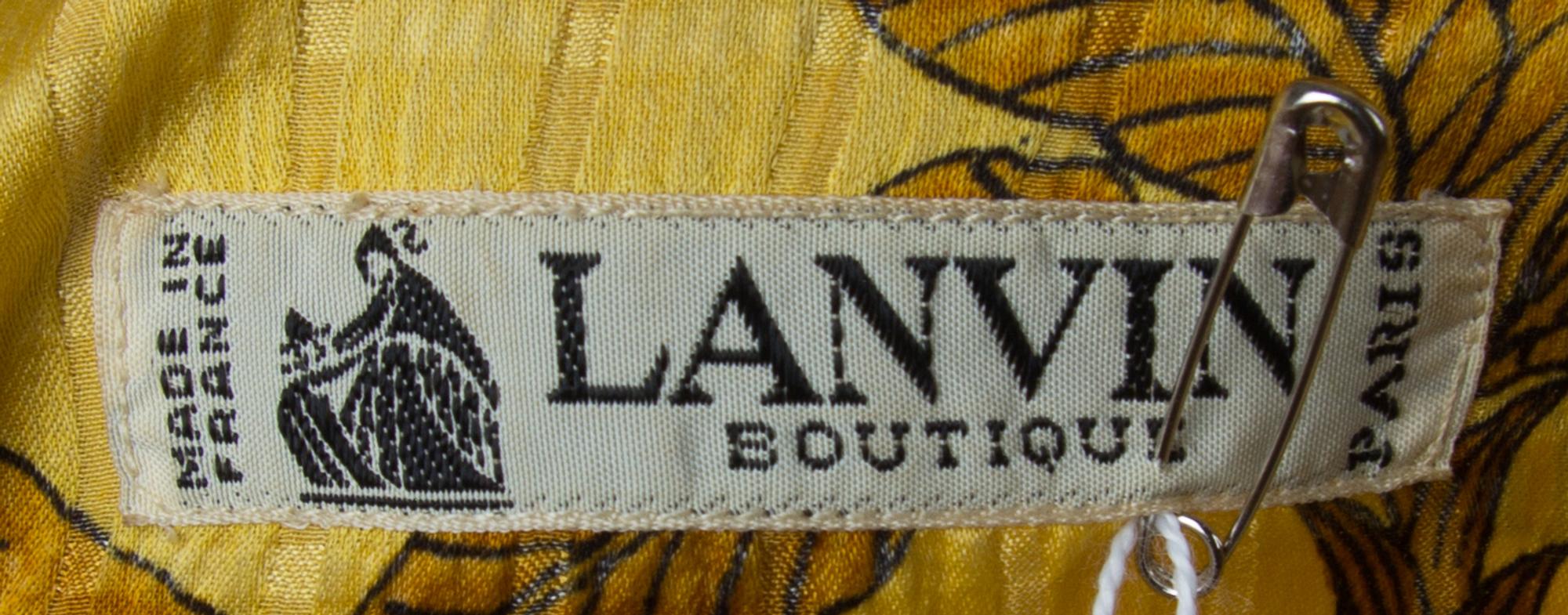 A Lanvin Yellow Chinoiserie Silk Pant Ensemble,