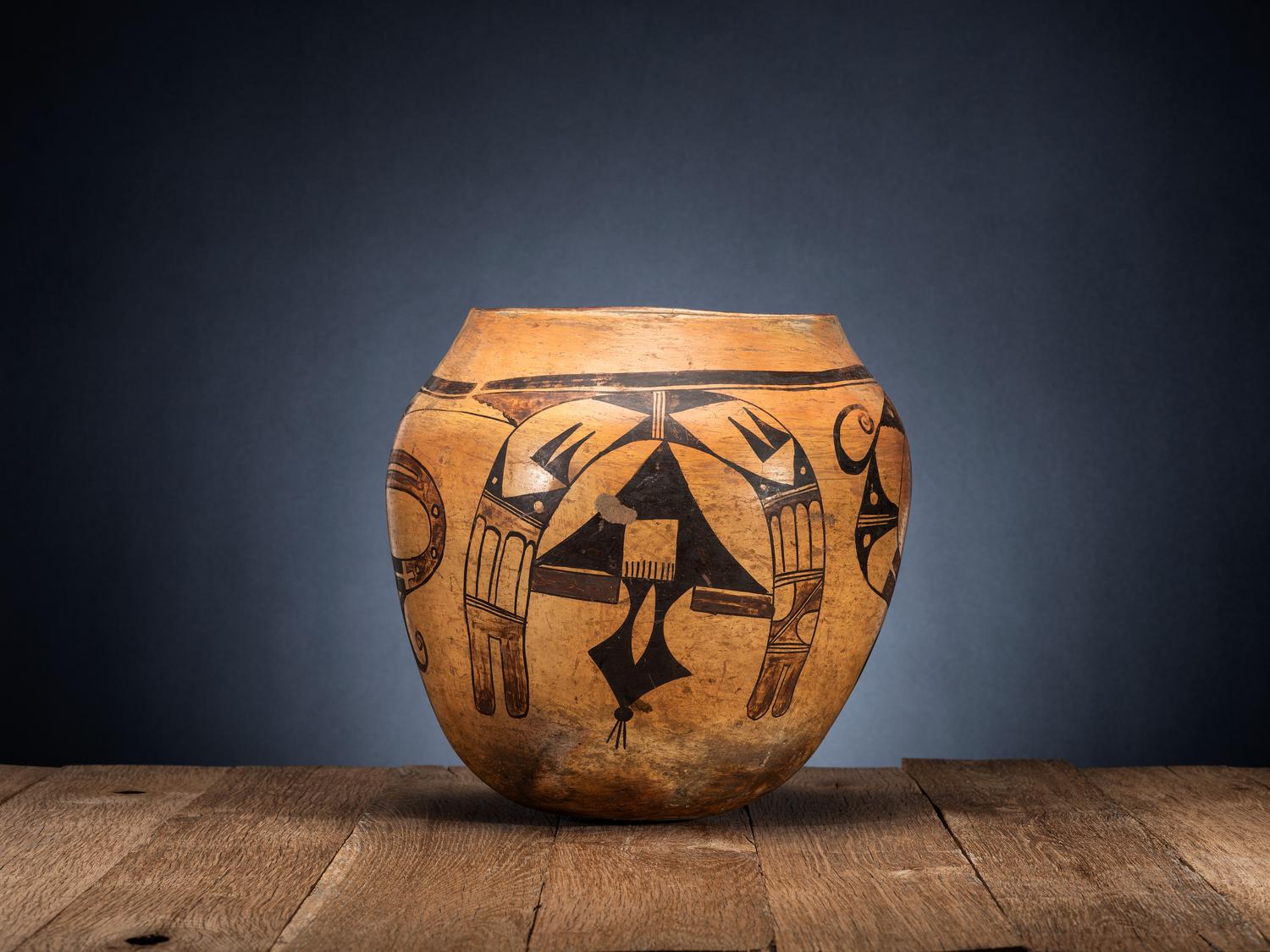 Hano Polychrome Pottery Storage Olla