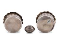 Pair of Navajo Silver Boxes AND Miniature Tobacco Canteen