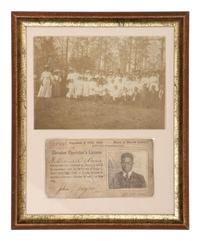 [AFRICAN AMERICANA - OCCUPATIONAL]. City of Philadelphia Elevator Operator's License issued in 1923 to William A. Ogburn (1895-1963).