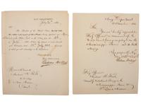 [CIVIL WAR - NAVY]. WELLES, Gideon (1802-1878). 4 letters and documents signed ("Gideon Welles"), as Secretary of the Navy, to Andrew H. Foote (1806-1863), regarding Foote's commands. [Washington, D.C.], Navy Department, 1861-1862.