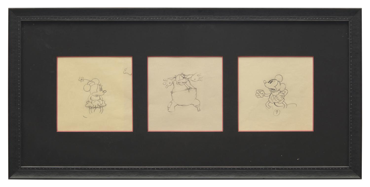 [Children's & Illustrated] [Disney, Walt] Group of 3 Production Drawings for "Shanghaied"