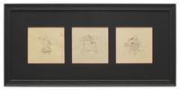 [Children's & Illustrated] [Disney, Walt] Group of 3 Production Drawings for "Shanghaied"