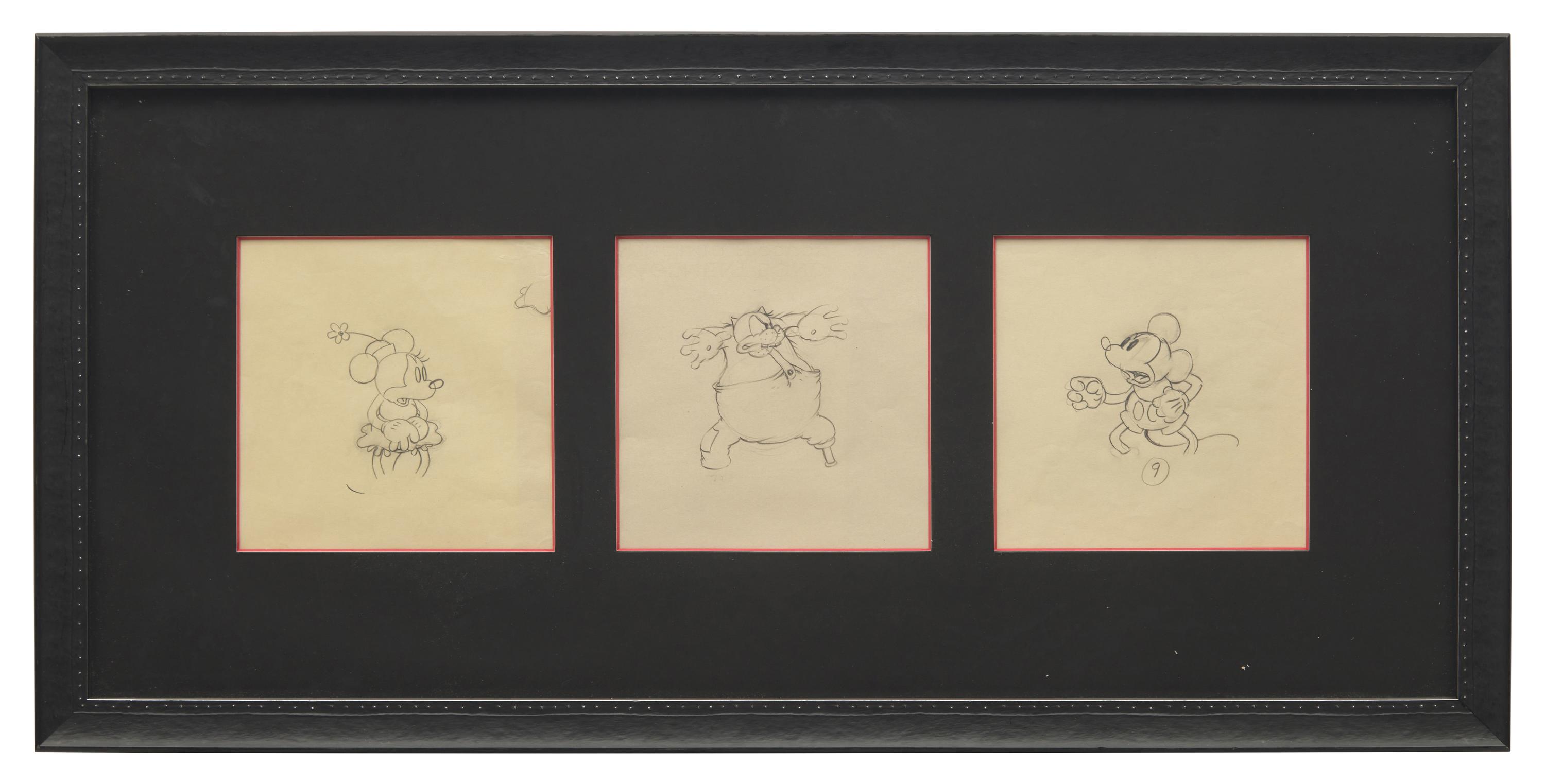 [Children's & Illustrated] [Disney, Walt] Group of 3 Production Drawings for "Shanghaied"