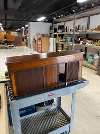 A Federal Style Inlaid Mahogany Tambour Desk
