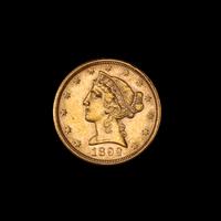 A United States 1892 Liberty Head $5 Gold Coin