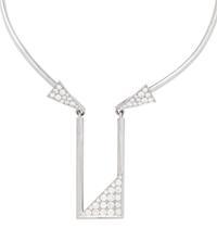 MODERNIST, WHITE GOLD AND DIAMOND COLLAR NECKLACE