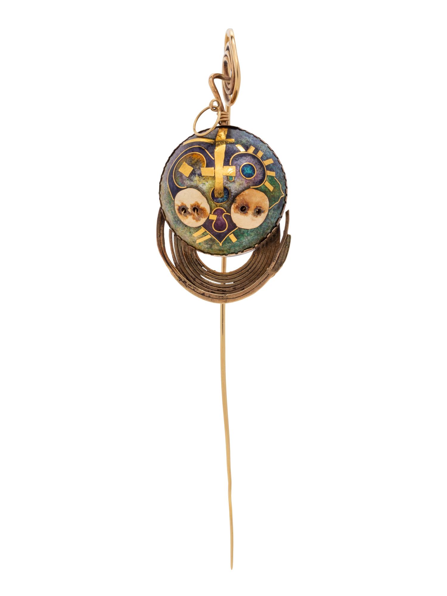 WILLIAM HARPER, ENAMEL '1980 BOOGIE I' BROOCH