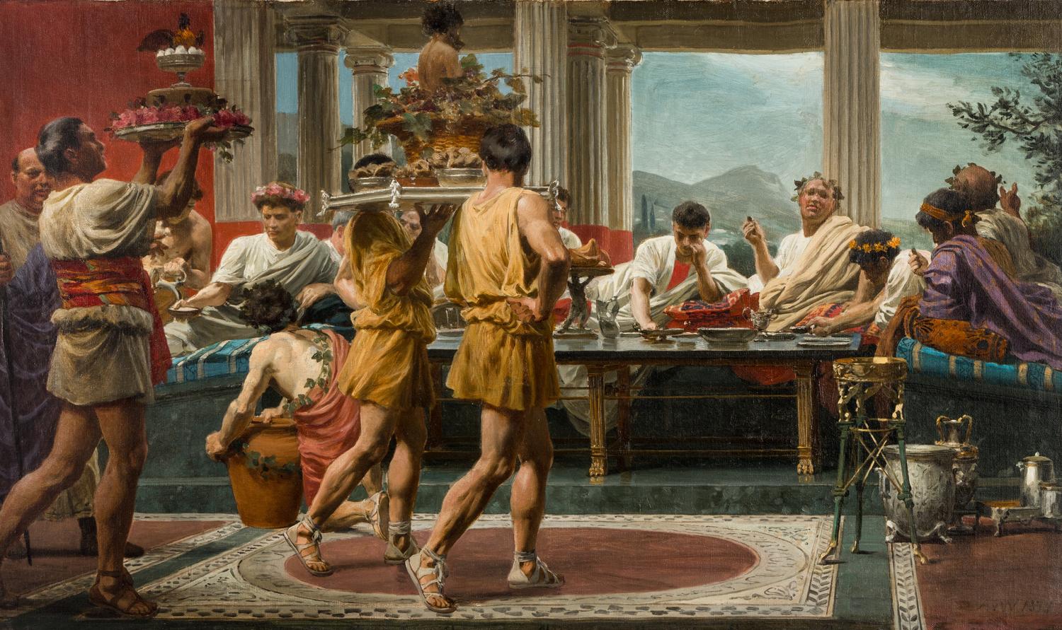 A Roman Feast; together with A Roman Amusement , 1877 (A Pair)