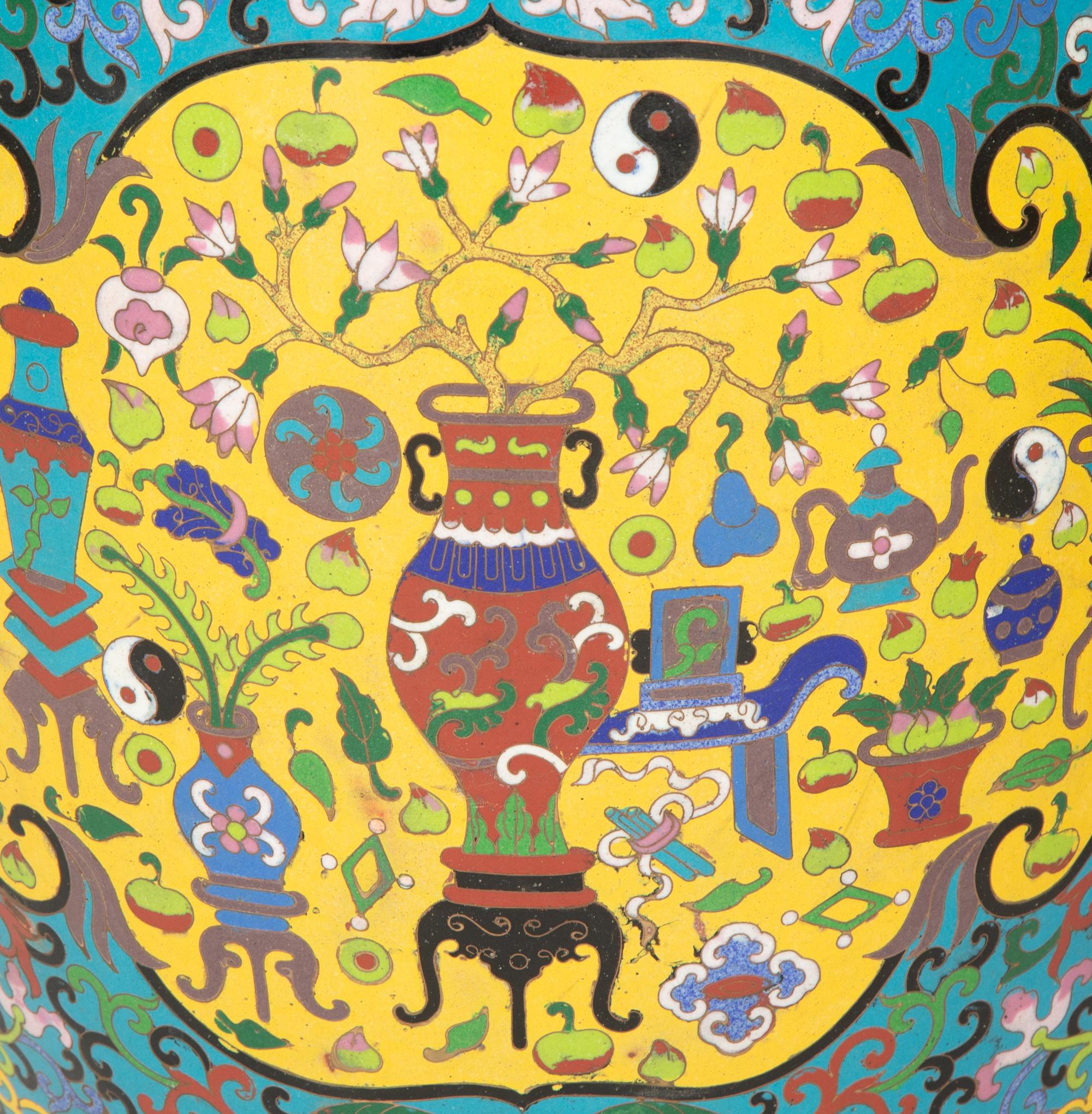 A Pair of Chinese Cloisonné Garden Seats