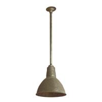 A Galvanized Steel Industrial Light Fixture 11" W x 11" D x 35 — United States, Circa 1950