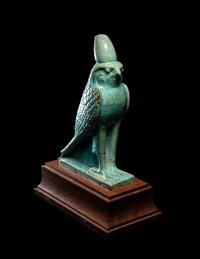 An Egyptian Faience Horus Falcon
