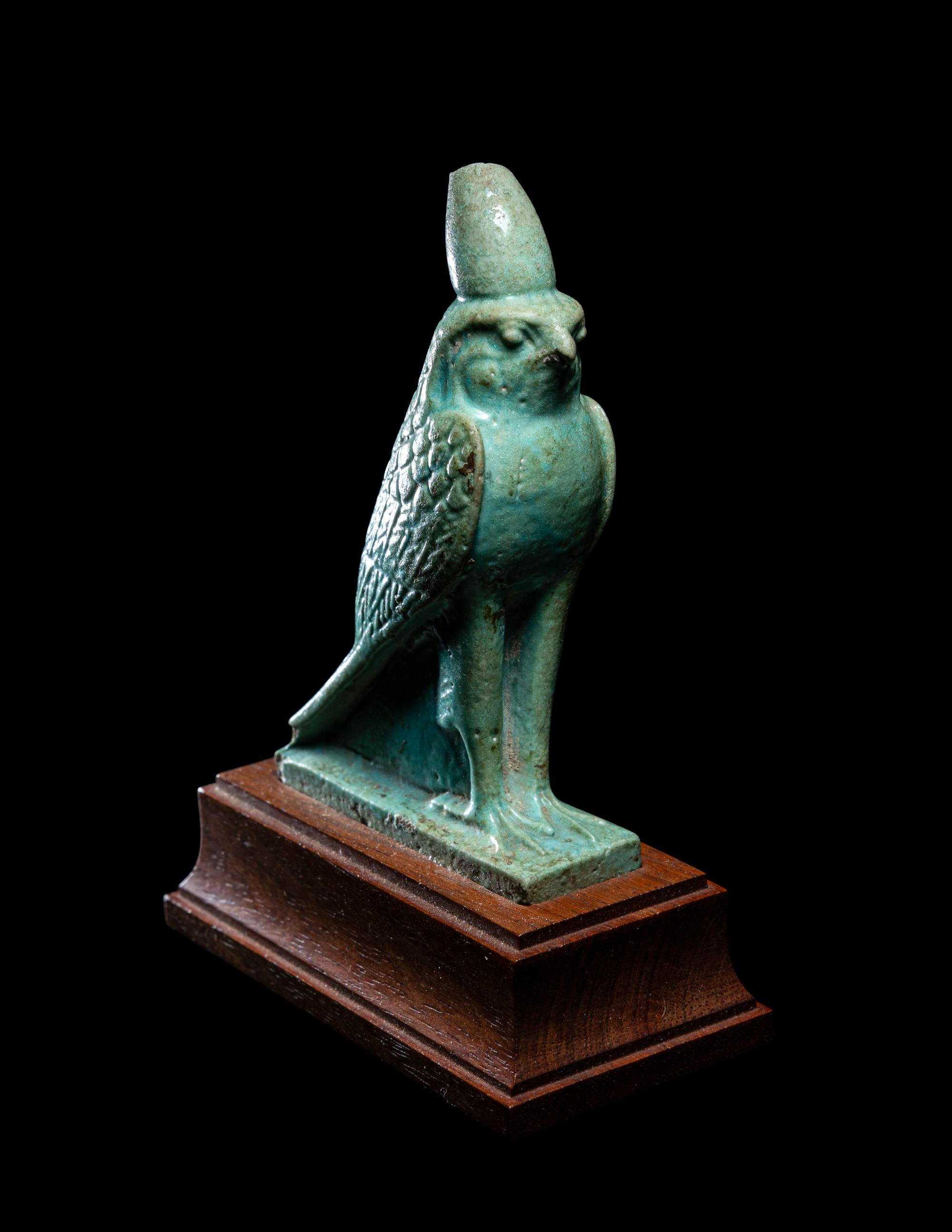 An Egyptian Faience Horus Falcon