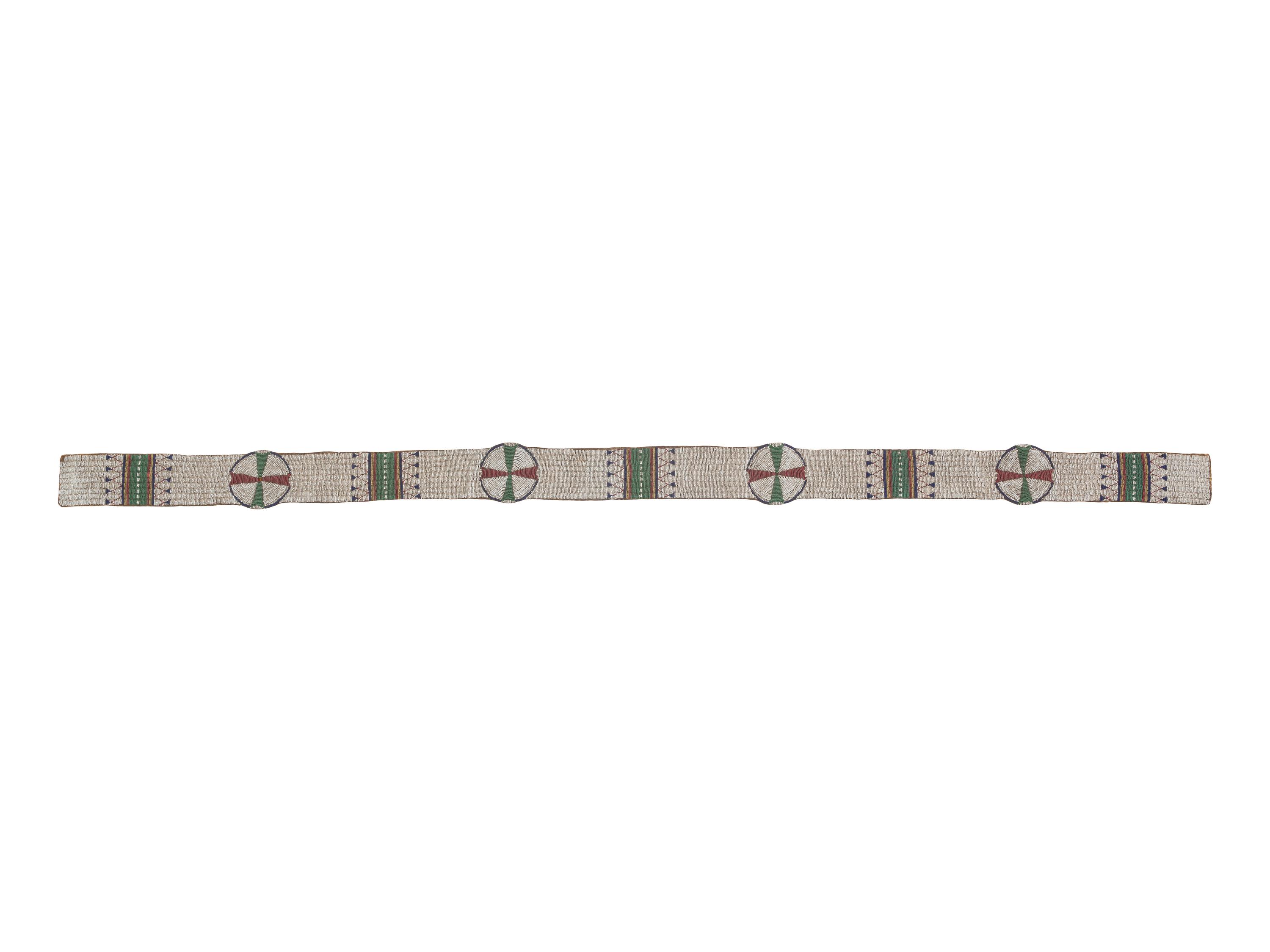 Sioux Beaded Hide Blanket Strip