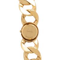 VERDURA, YELLOW GOLD CURB LINK BRACELET WATCH