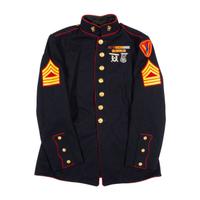 Group of WWII and post-WWII US Marine Corps Dress Blues, Including One Identified to 5th Marines Iwo Jima Veteran