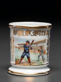 A Baseball Player's Porcelain Occupational Shaving Mug