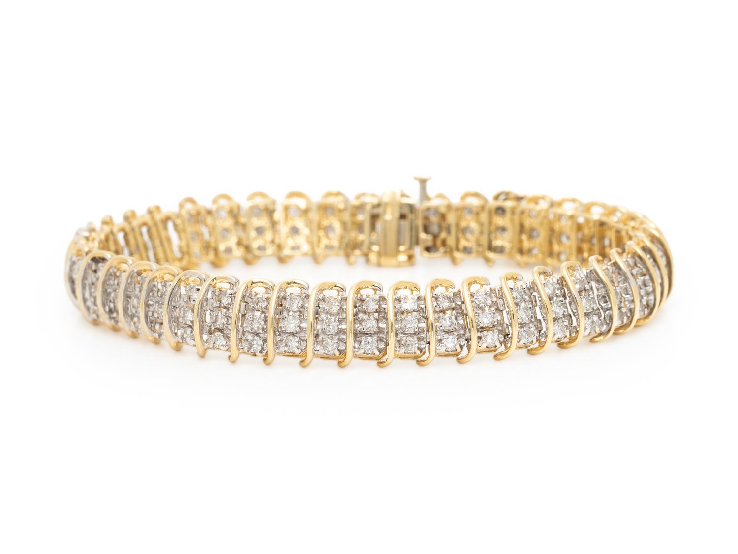 BICOLOR GOLD AND DIAMOND BRACELET