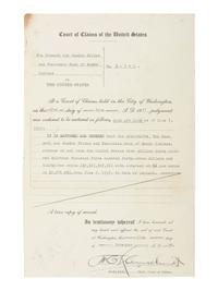 [Native Americana]. A court of claims record for Klamath & Moadoc [ sic ] Tribes...vs. The United States.