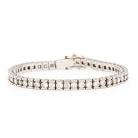 Diamond and Platinum Line Bracelet