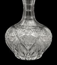 A Hawkes Cut Glass Decanter and Eight Cordials