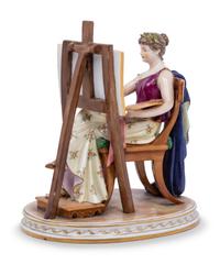 A Continental Porcelain Allegorical Figure