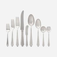 An assembled sterling silver flatware service in the "Minuet" pattern International Silver Co., Meriden, CT, 20th century