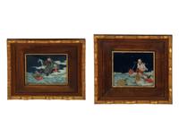 A Pair of Chinese Reverse Paintings on Glass