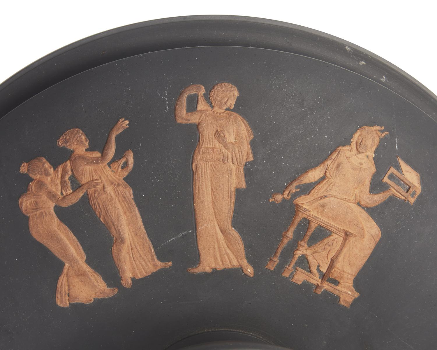 A Turner Neo-Grec Black Basalt Pedestal Dish