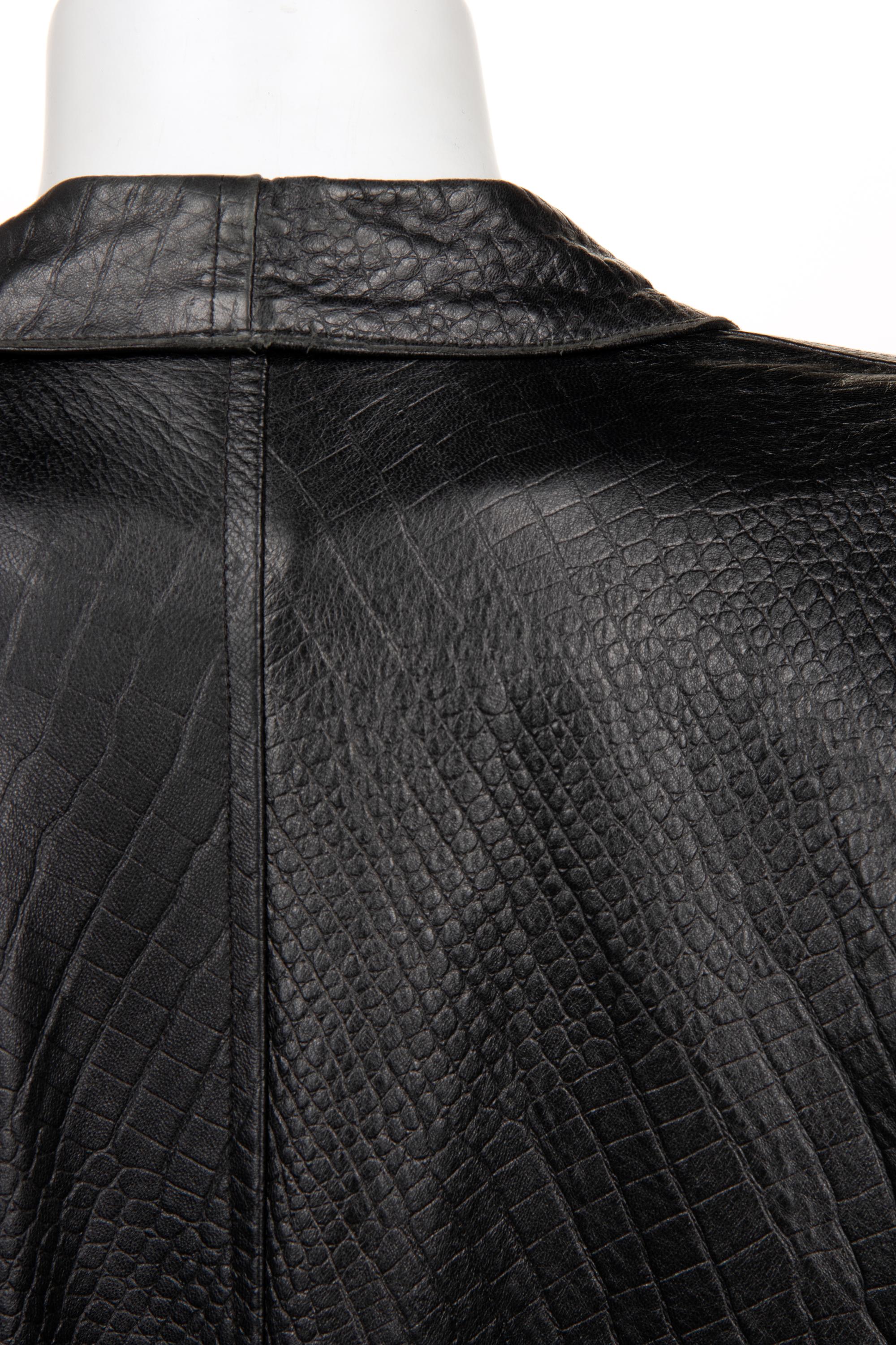 Nine Jean Muir Leather Outerwear Pieces, 1980s