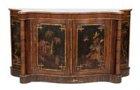 A Modern Faux Bamboo Console Cabinet Height 36 1/2 x width 66 x depth 17 1/2 inches. — 20TH CENTURY