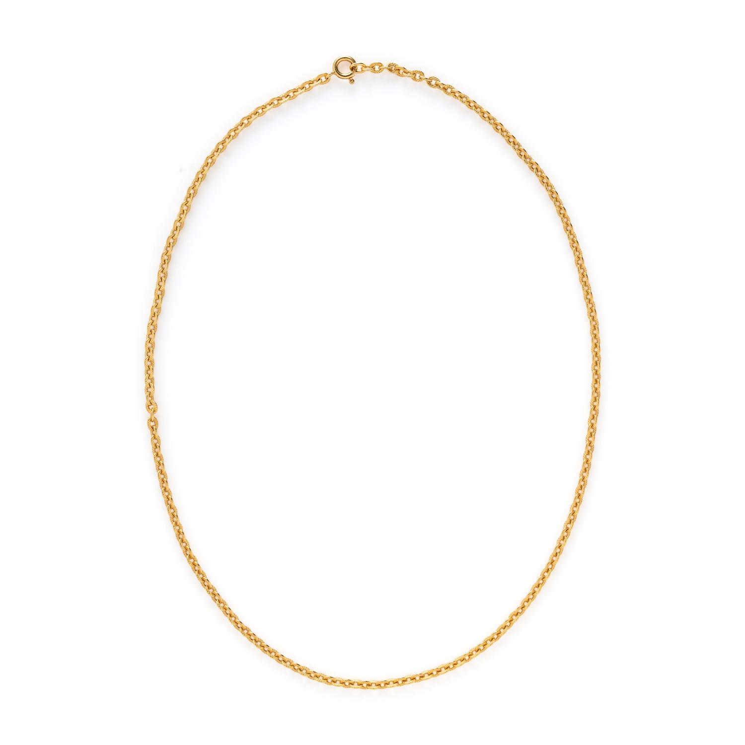 YELLOW GOLD BOW BROOCH AND CHAIN NECKLACE