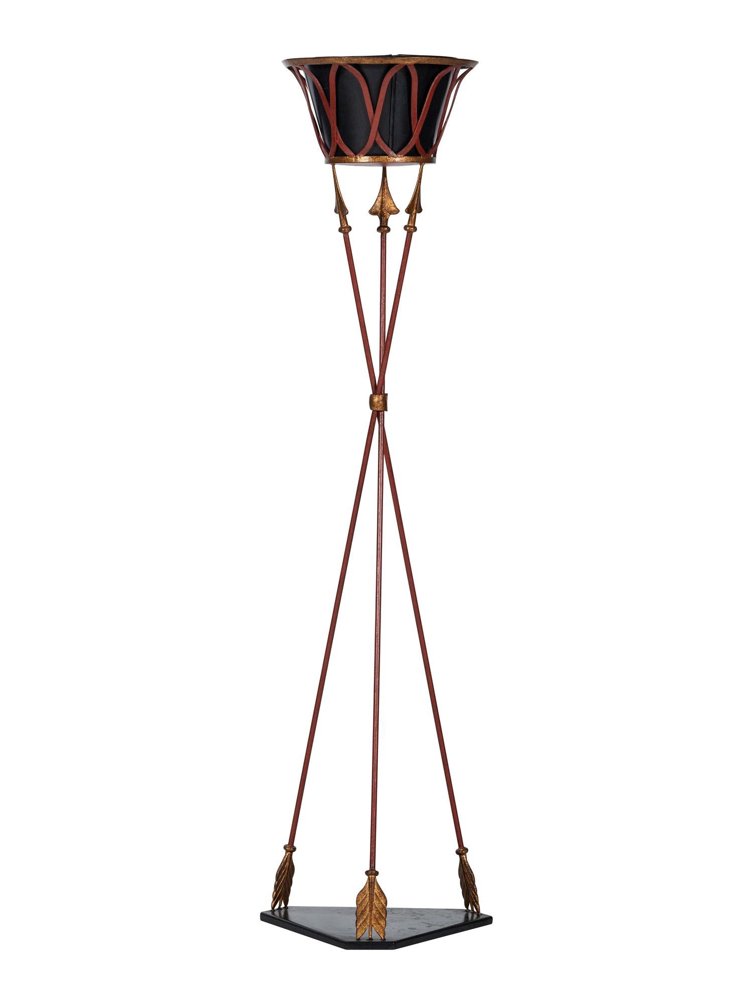 A Neoclassical Style Painted Tole Torchere