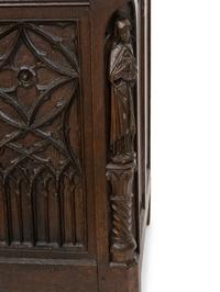 A French Gothic Revival Carved Oak Coffer