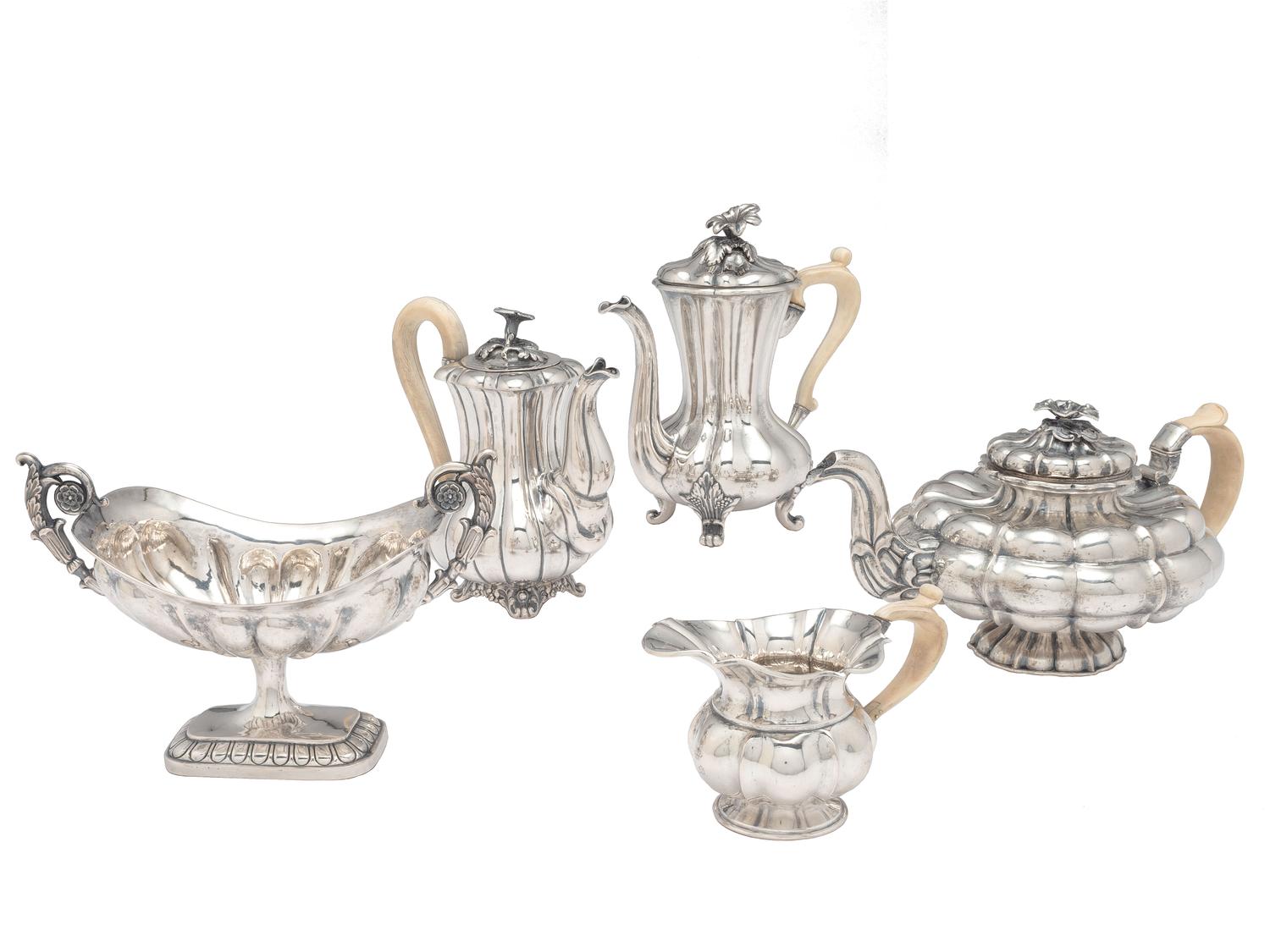 An Austrian Silver Four-Piece Tea and Coffee Service