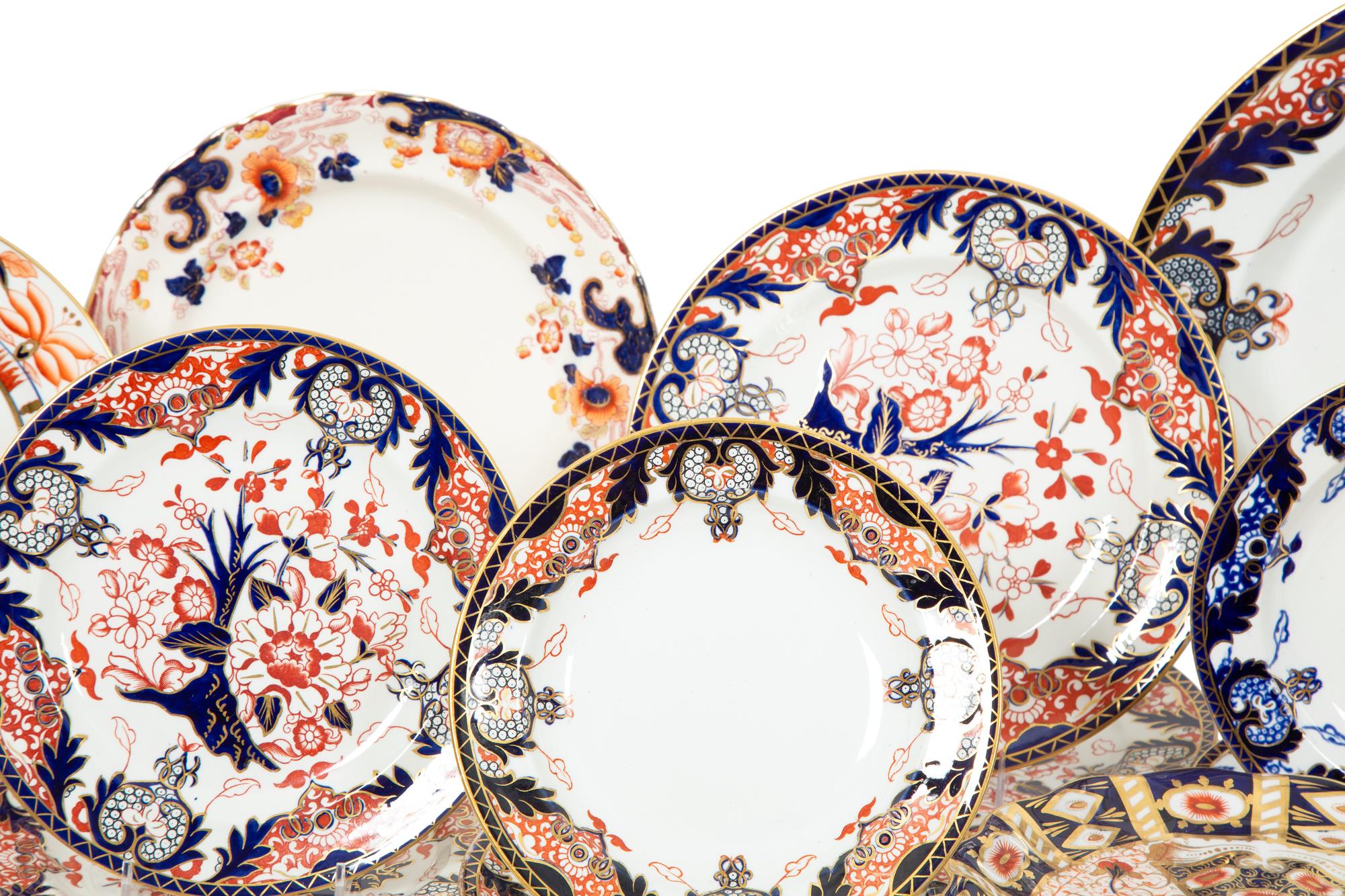 An Assembled Royal Crown Derby Porcelain Dinner Service