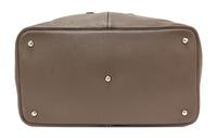 An Hermes Etoupe Leather Thar Travel Bag. 21.5" x 18" x 10".