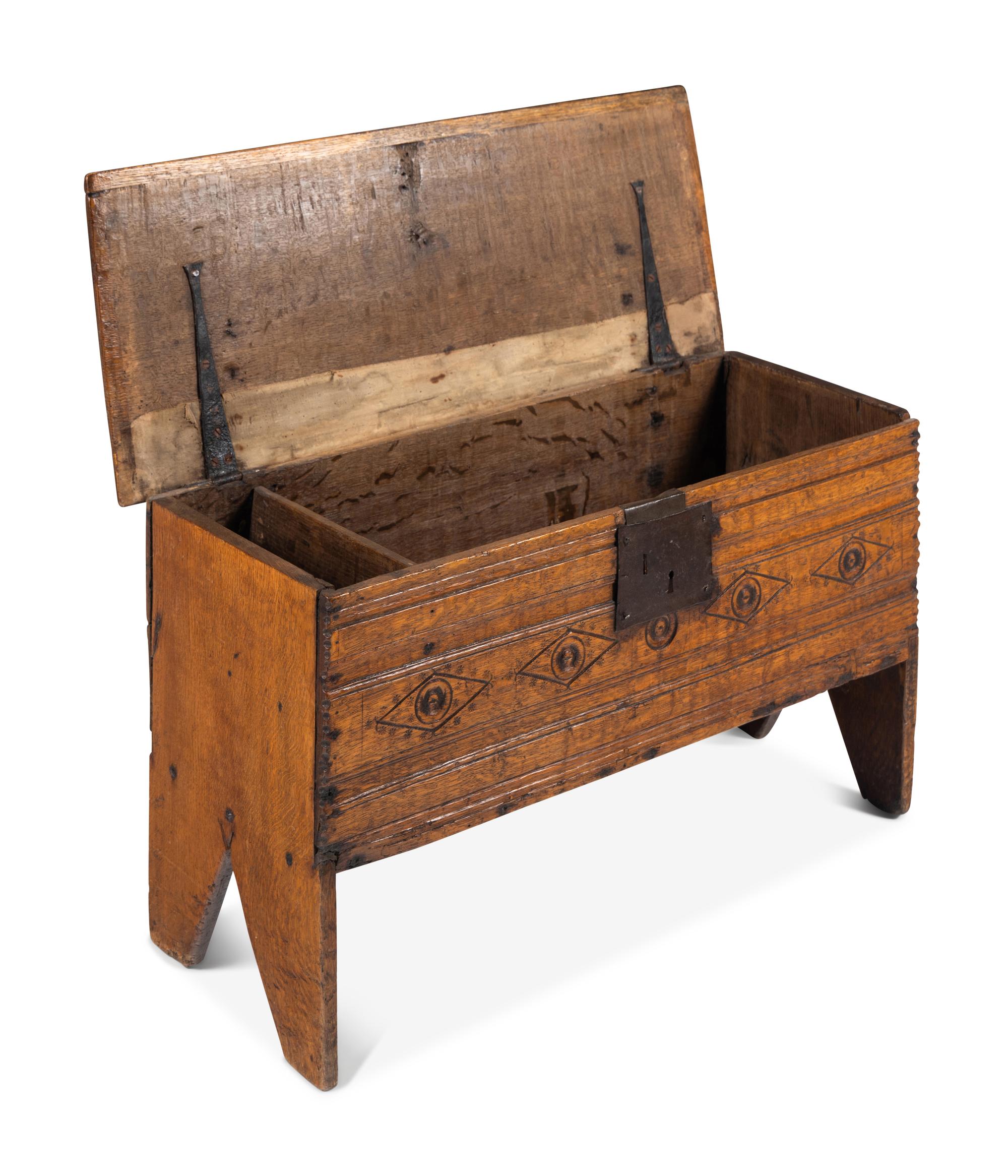 A Charles II Oak Coffer
