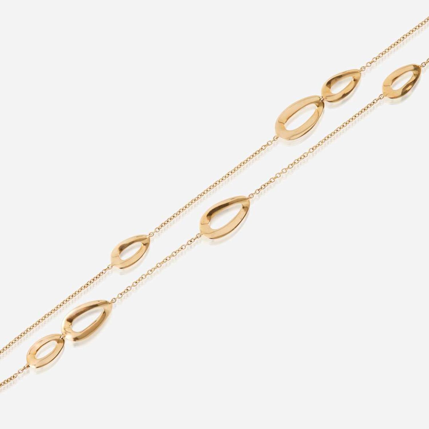 A collection of two gold necklaces, David Yurman and Ippolita