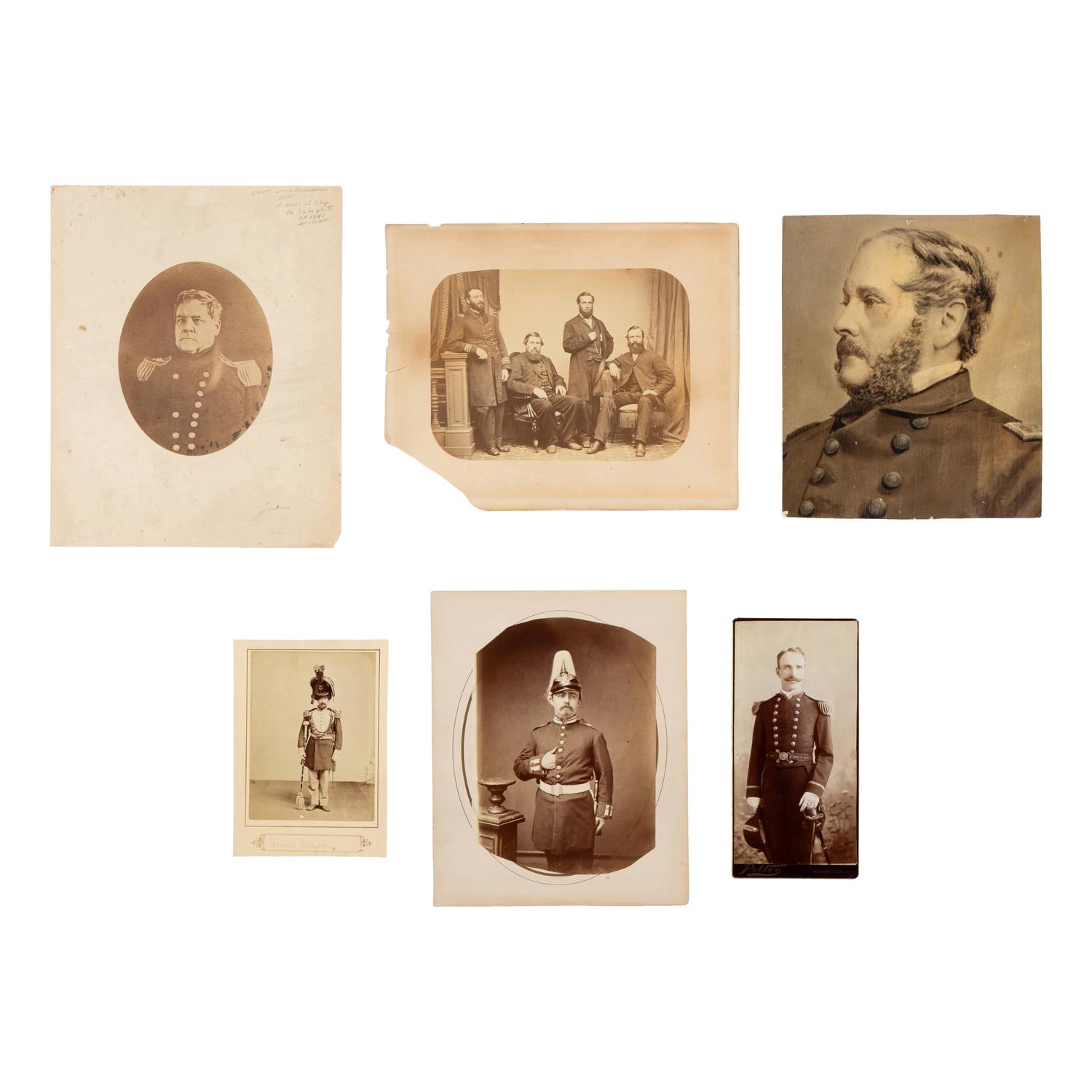 [Civil War]. A group of photographs of Civil War soldiers and officers, some identified.