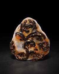 Three Chinese Carved Hardstone Vessels
