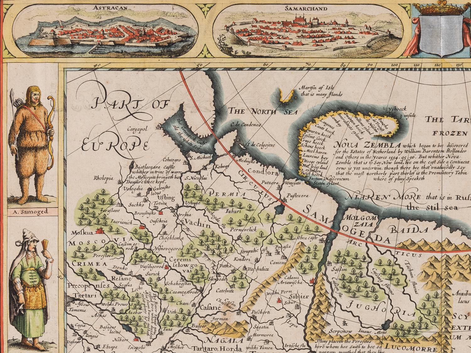 SPEED, John (1552-1629). A Newe Mape of Tartary . London: G. Humble, 1626 (but later).