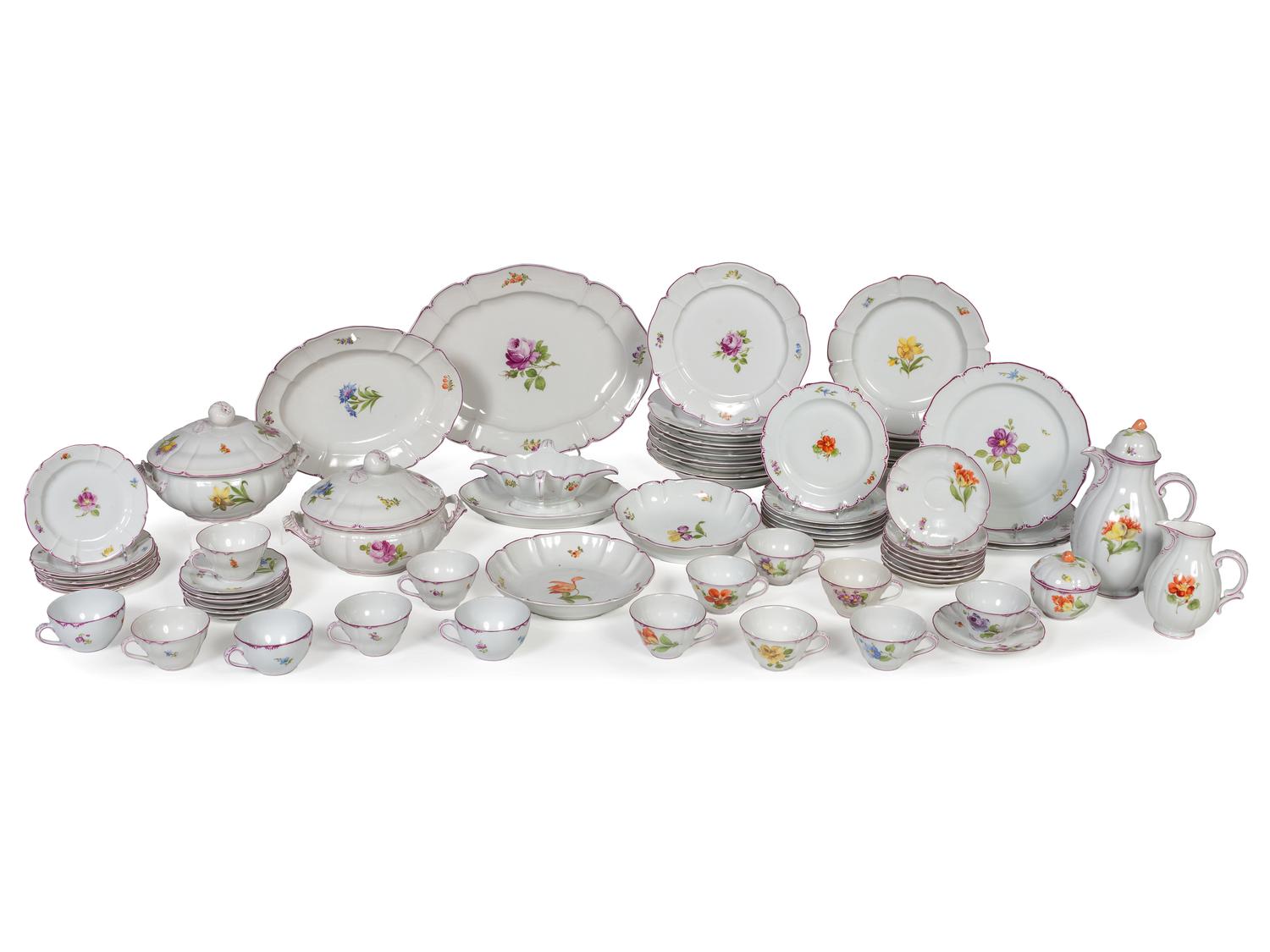 A Nymphenburg Porcelain Dinner Service