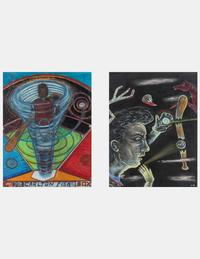 Carlton Fisk and Britt Burns, 1985 (A Pair of Works)