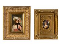 Two Continental Painted Porcelain Plaques