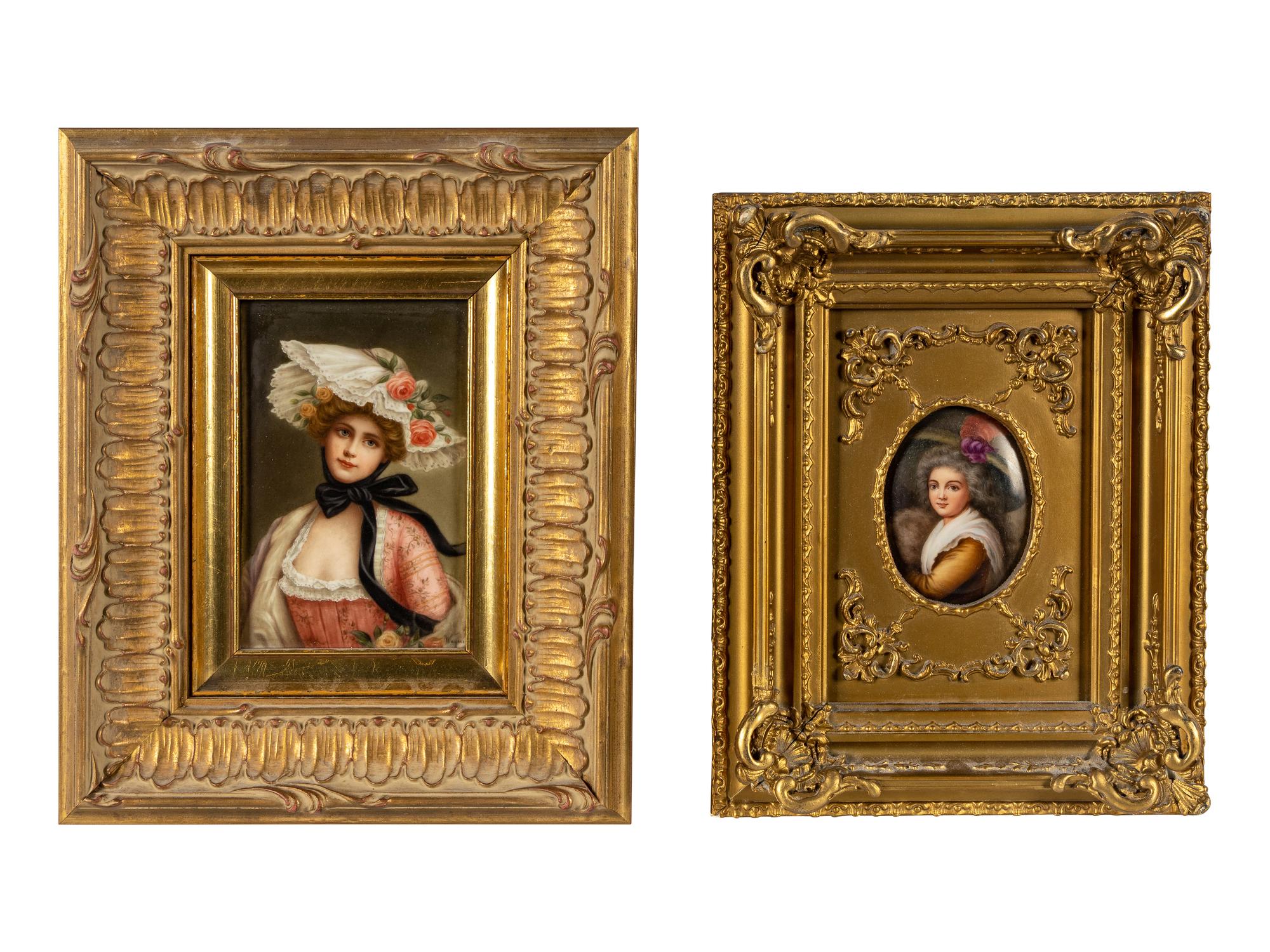 Two Continental Painted Porcelain Plaques
