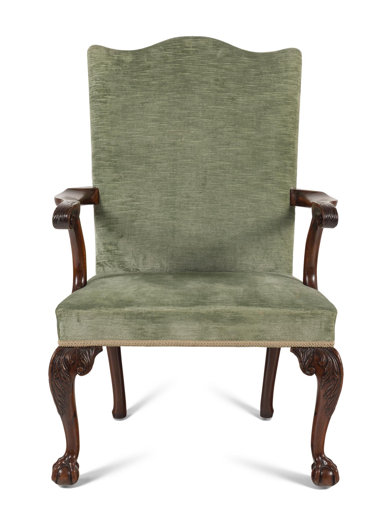 A George II Carved Mahogany Armchair