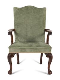 A George II Carved Mahogany Armchair