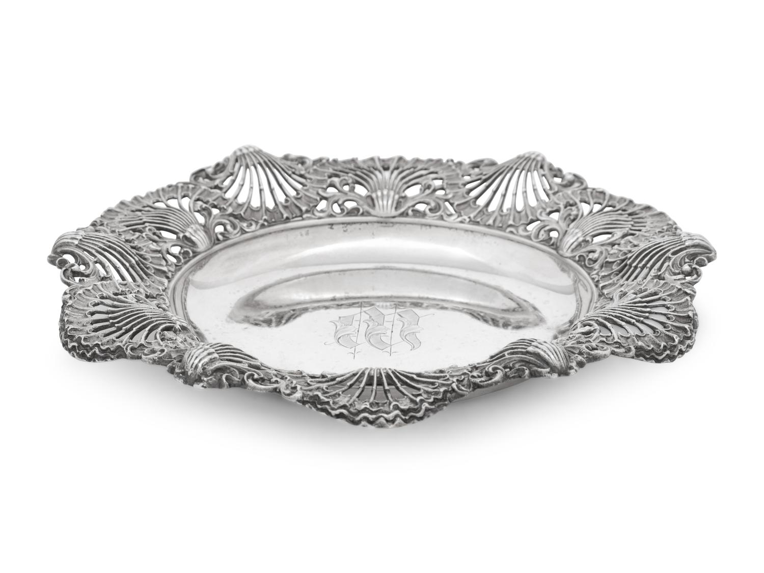 An American Silver Oyster Dish